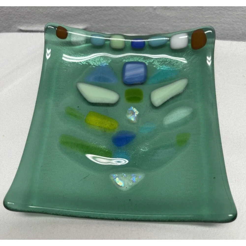 Fused Glass Trinket Dish 4.5
